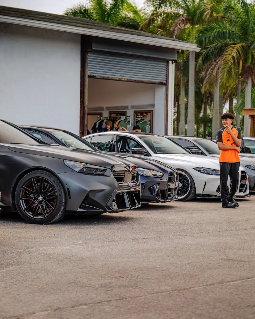 BMW lineup at Cars and Coffee